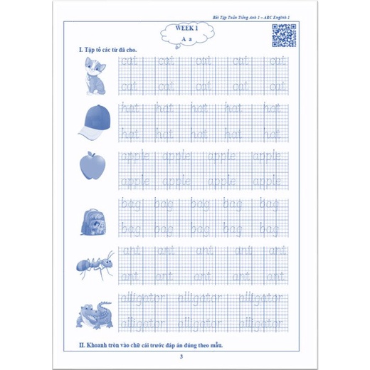 Sách - Bài Tập Tuần Tiếng Anh dành cho học sinh lớp 1 - Cả năm (1 cuốn)