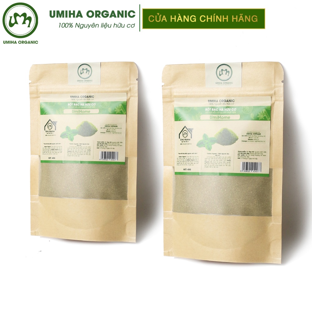 Bột Bạc Hà Đắp Mặt Nạ Hữu Cơ UMIHA Nguyên Chất | Mint Powder 100% Organic 135g