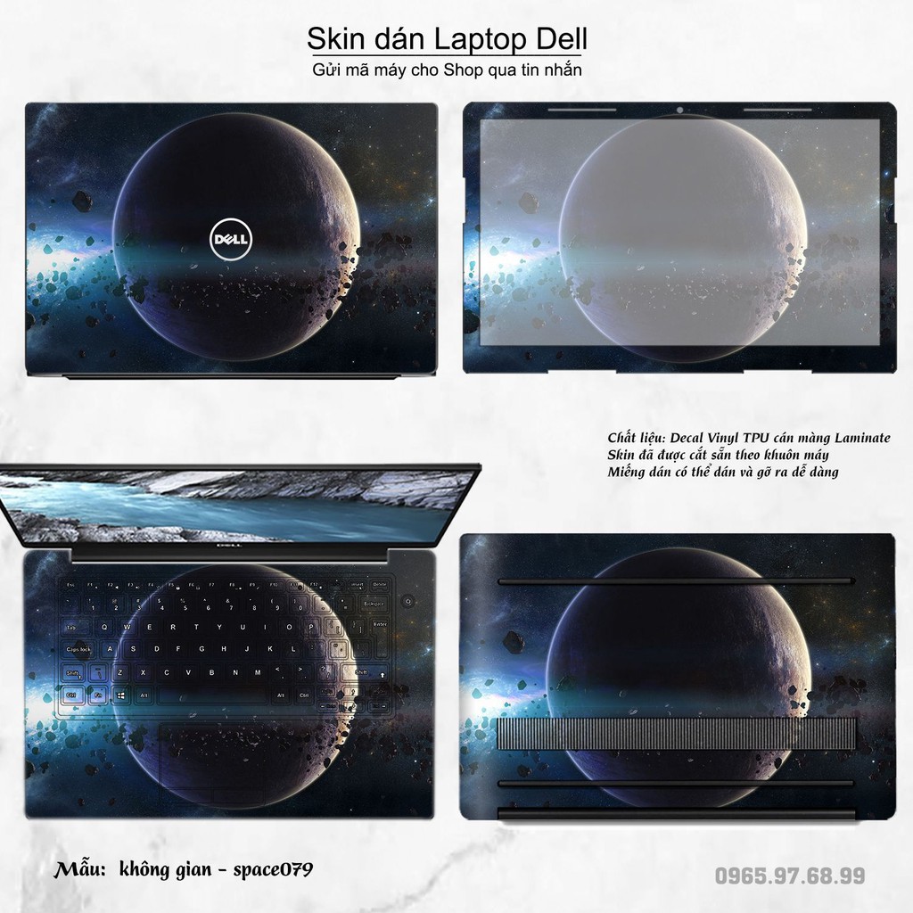 Skin dán Laptop Dell in hình không gian _nhiều mẫu 14 (inbox mã máy cho Shop)