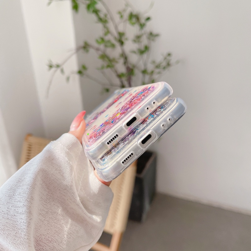 Ốp Điện Thoại Kim Tuyến Nước Nhiều Màu Chống Sốc Cho Samsung Galaxy Z Flip 4 Z Flip 3