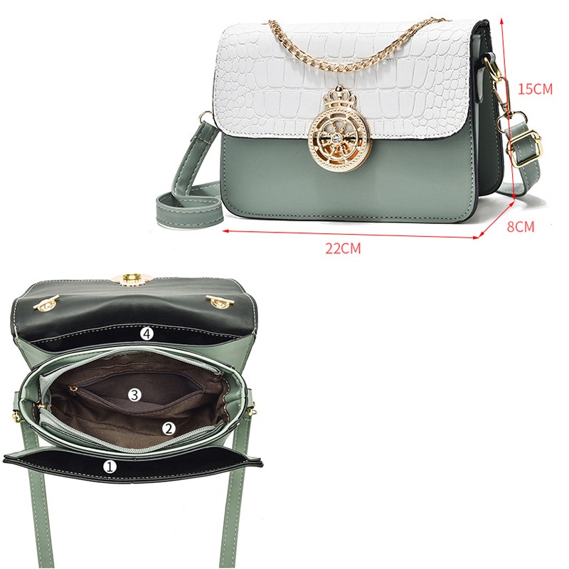 Túi Xách Đeo Chéo Một Bên Vai Hình Vuông Nhỏ Phong Cách Hàn Quốc Đơn Giản Hợp Thời Trang Cho Nữ