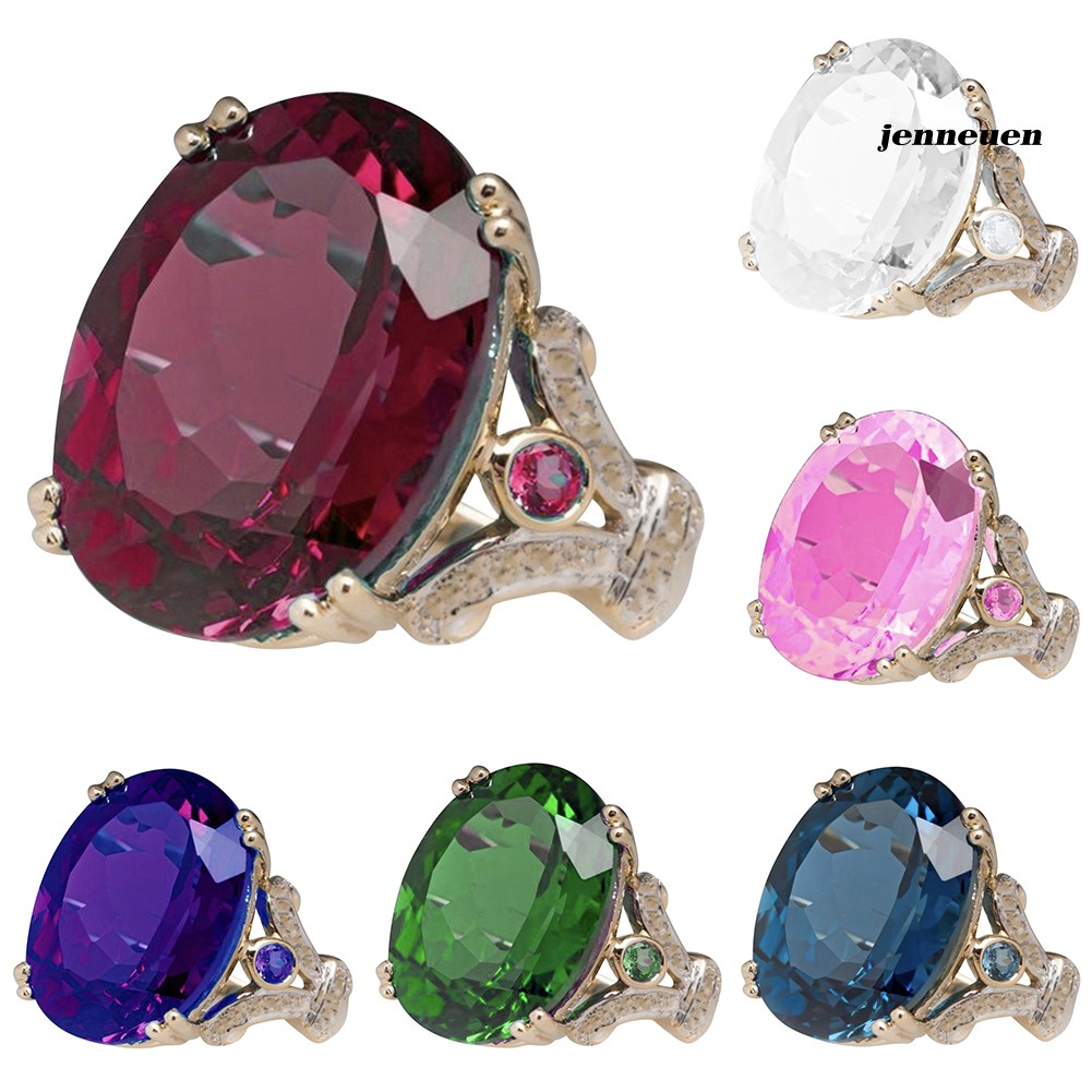 Nhẫn Hợp Kim Đính Đá Lấp Lánh Thời Trang Cho Nữ