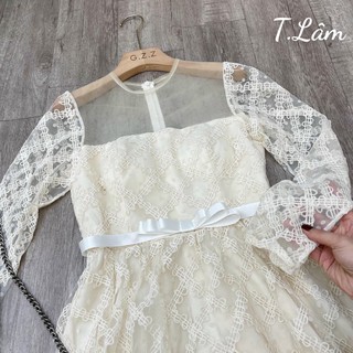 Đầm ren 2 lớp