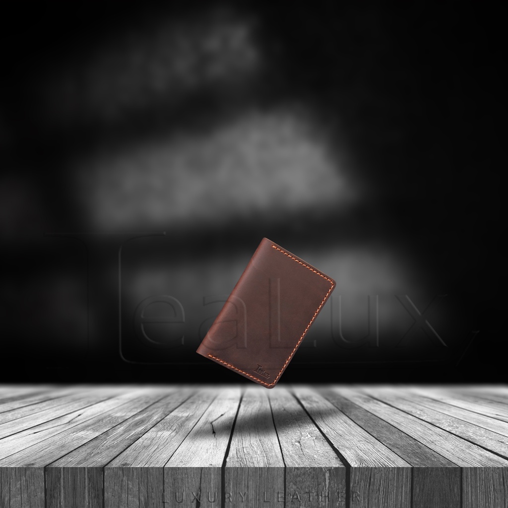Ví Da Nam Nữ Đựng Thẻ Handmade LEALUX Mini Handmade 3