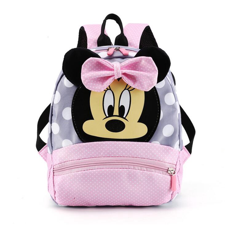 DISNEY Ba Lô Đi Học Họa Tiết Chuột Mickey/Minnie Xinh Xắn Dành Cho Bé