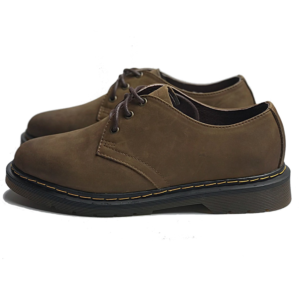 Giày tây nam Derby Dr Martens 1461 MAD Shoes wax Crazy Horse Brown cao cấp
