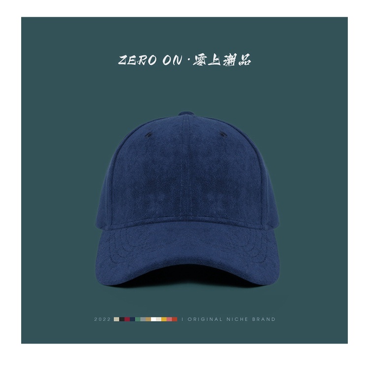 Mũ Lưỡi Trai Vải Nhung Lông Cừu Giả Cứng Màu Trơn Thời Trang Thu Đông Cho Nam Và Nữ