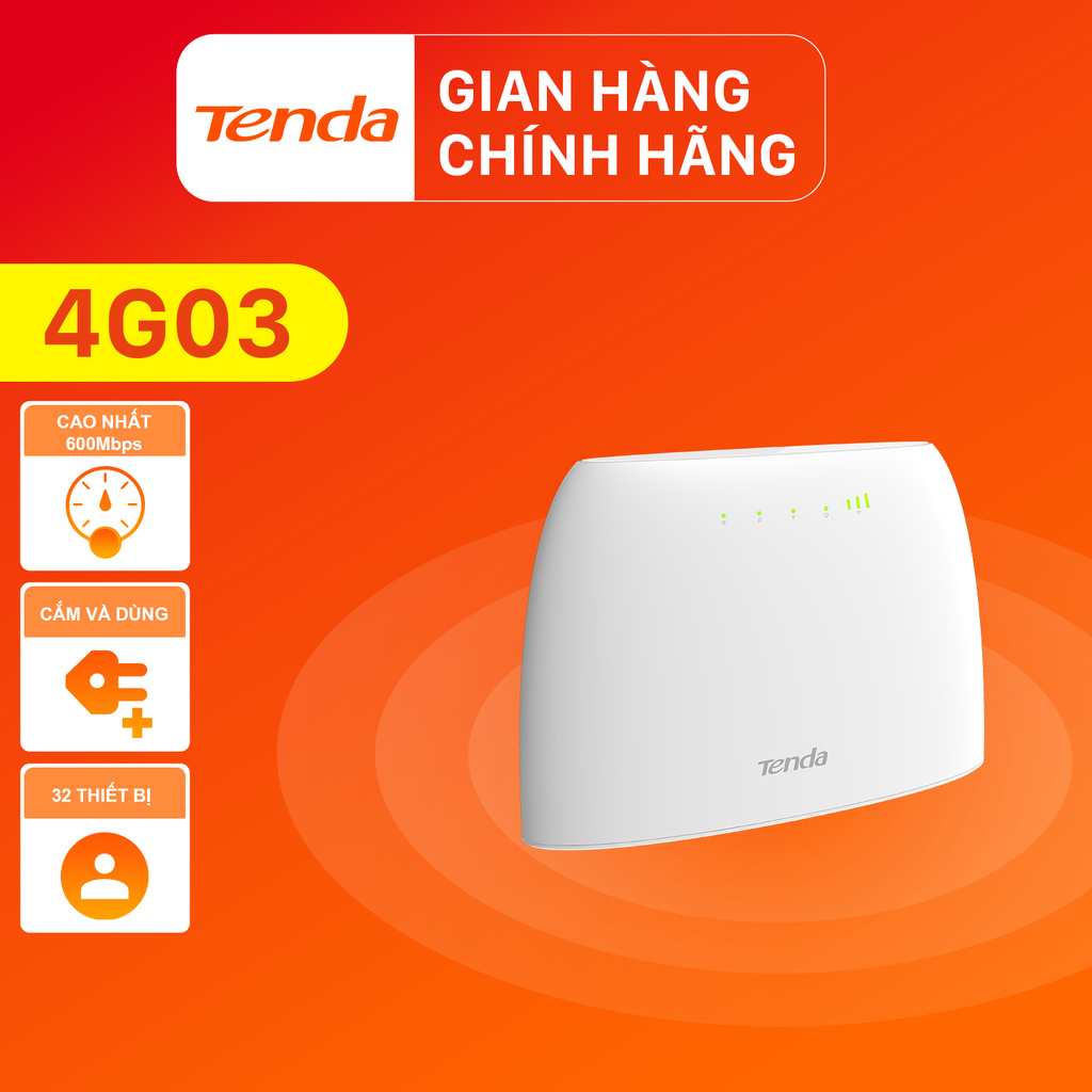 Tenda Bộ phát Wifi di động 4G LTE 4G03 - Hãng phân phối chính thức