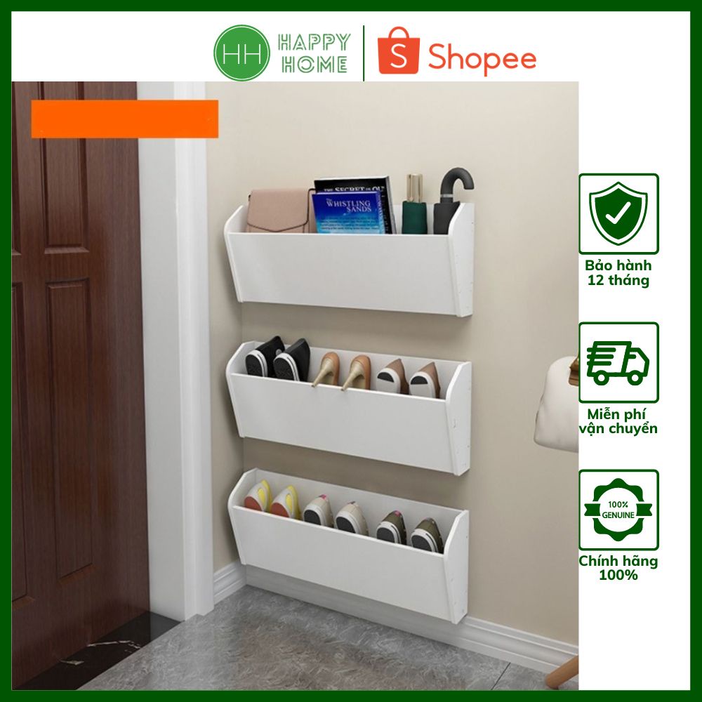 Kệ Để Giày Dép, Kệ Giày Treo Tường Chống Mốc Chống Nước, Tiết Kiệm Diện Tích Chất Liệu Gỗ Nhựa Cao Cấp Chống Nước