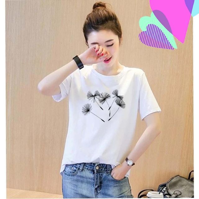 Áo thun in hình bồ công anh