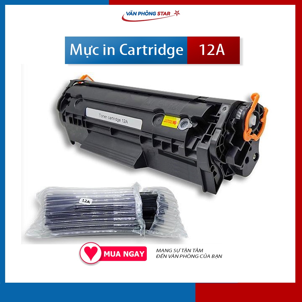 Hộp mực in 12A  (Q2612A) dùng cho máy in canon 2900/3300,máy in HP dung lượng 2100 bản in -CAM KẾT BẢO HÀNH 1 ĐỔI 1