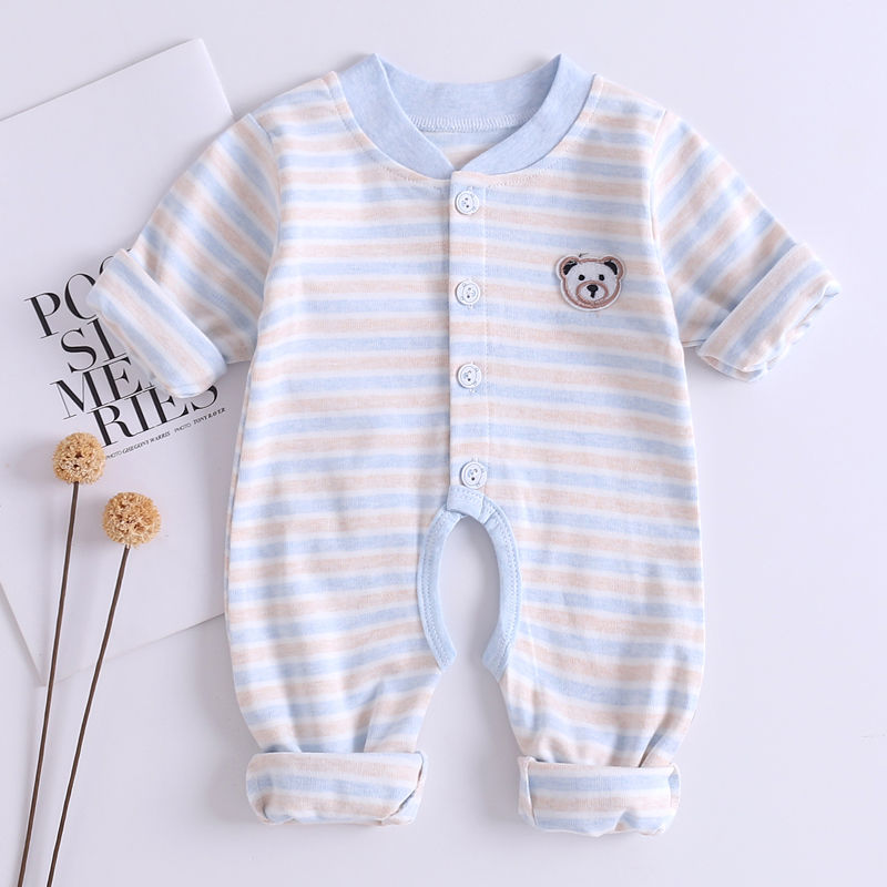 Bộ Áo Liền Quần Cotton Ấm Áp Cho Bé