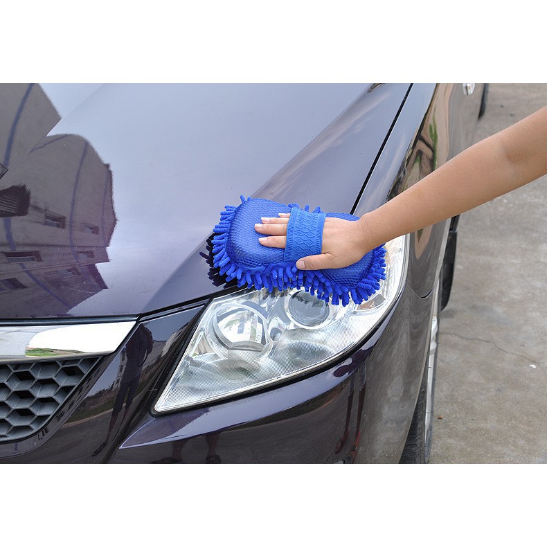 Mút xốp bọt biển lau rửa xe hơi ô tô loại DẦY có quai đeo siêu thấm hút