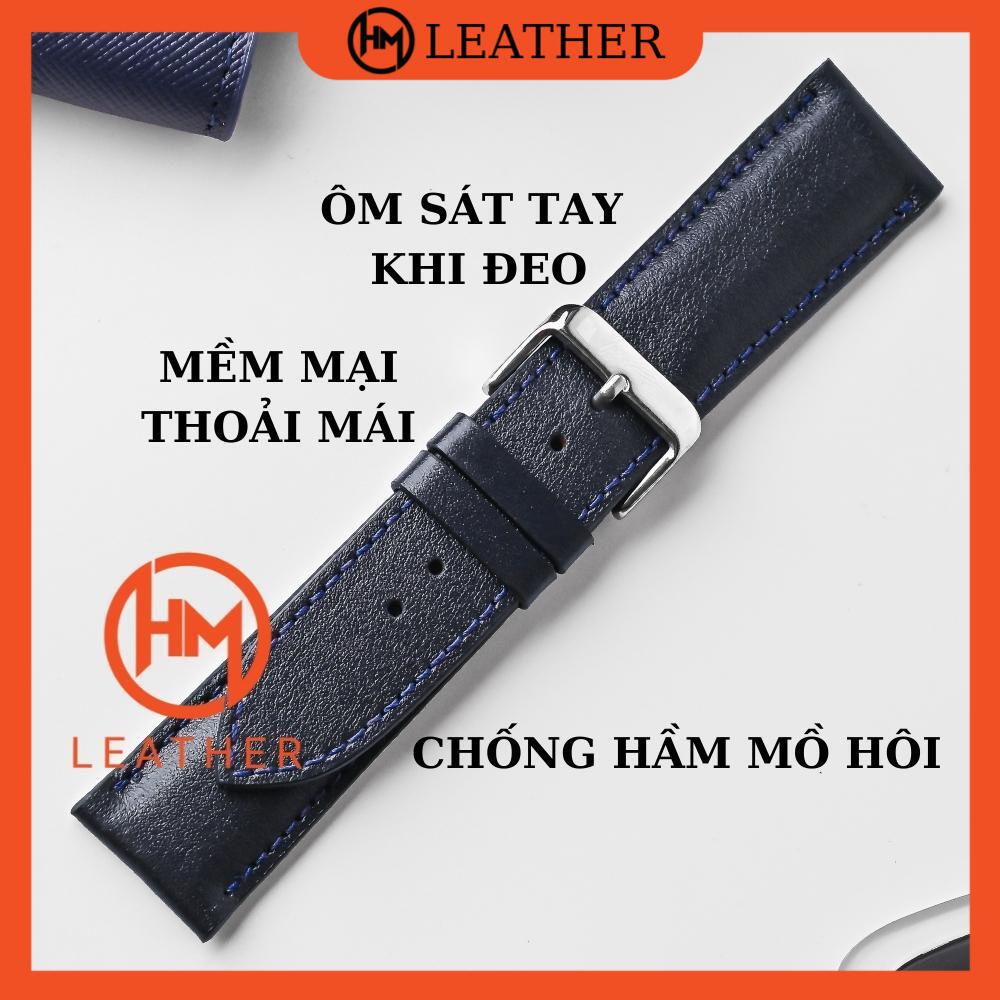 Dây đồng hồ nữ da bò chống thấm nước - Đủ size 12/14/16/18/20/22/24 - Thương hiệu Hima Leather FLEXIBLE