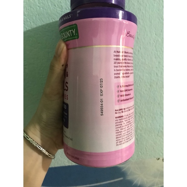 kẹo Nature's Bounty Hair Skin Nails Gummies 230 viên có bill Mỹ