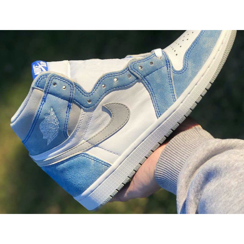 Giày Jordan 1 Cổ Cao  Giày Sneaker Xanh Loang Hyper Hàng Loại Đẹp Full Box Bill 2022