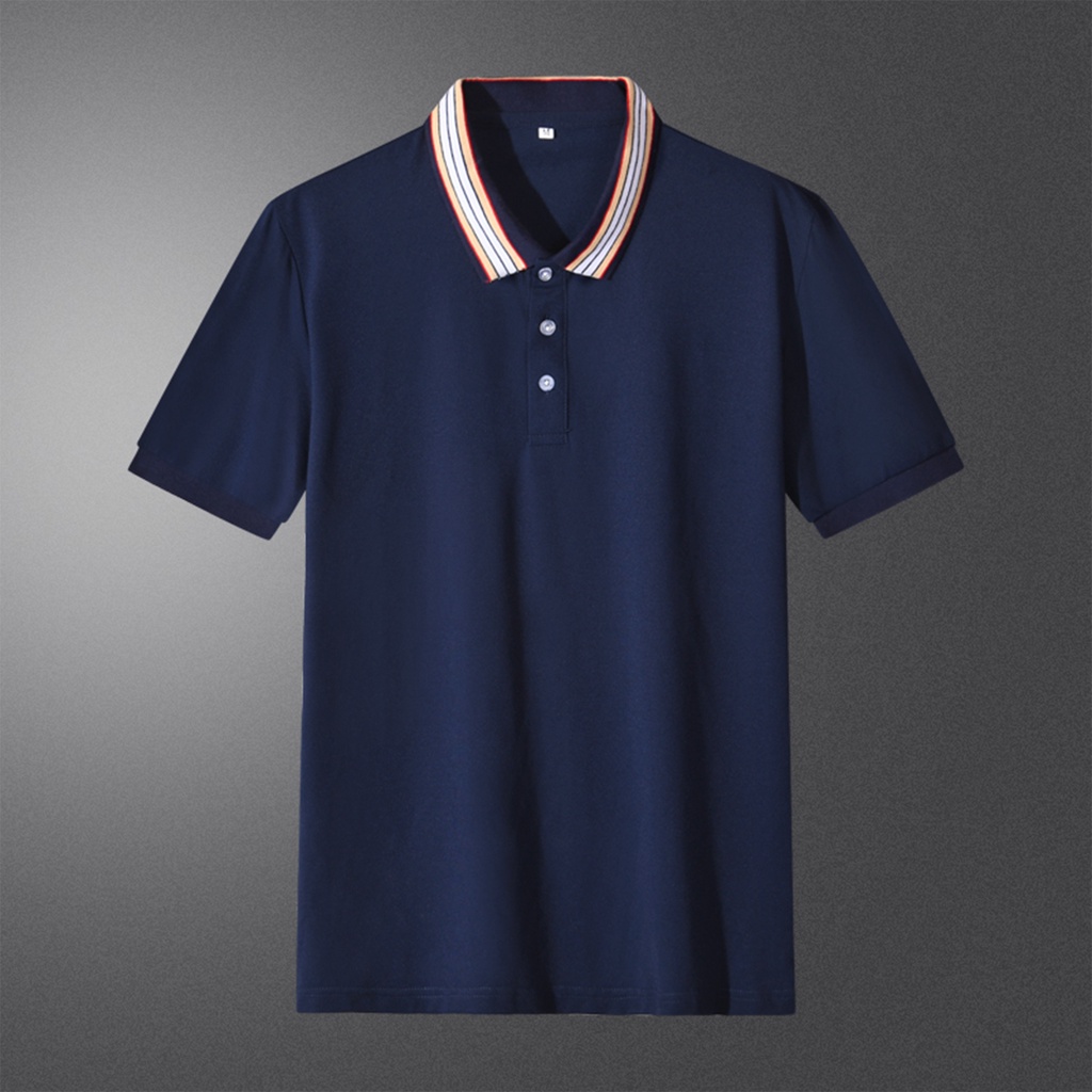 Áo polo tay ngắn cổ bẻ chất liệu 95% cotton màu sắc đơn giản thời trang cho nam | BigBuy360 - bigbuy360.vn
