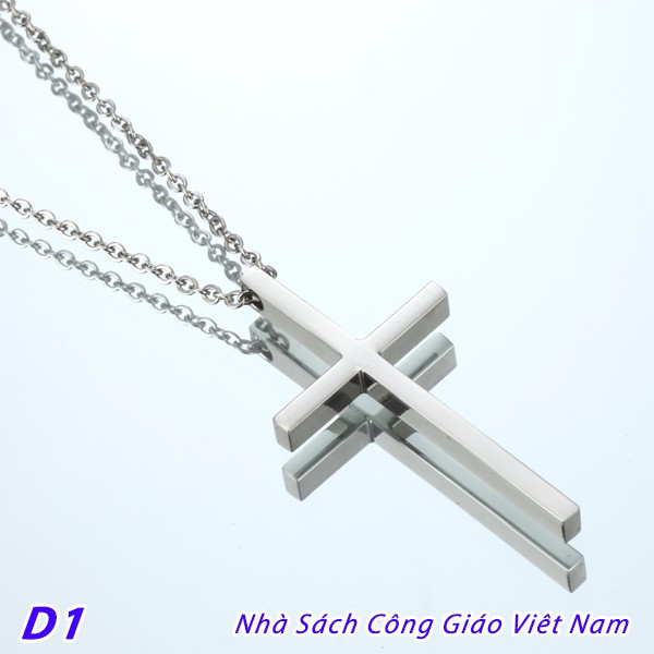 Dây chuyền Thánh Giá cho nam D1 Hợp kim không gỉ - Dây chuyền Công Giáo - Nhà Sách Công Giáo Việt Nam