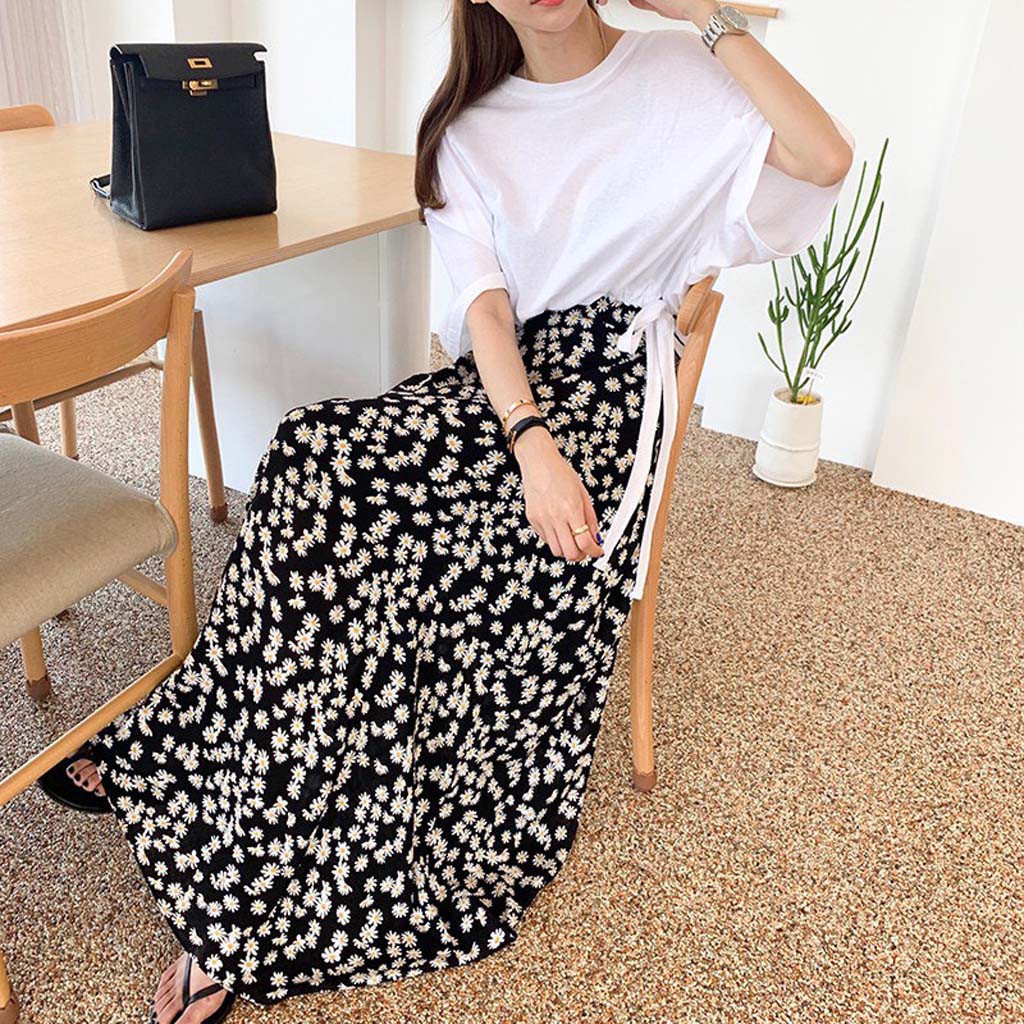 Chân váy dài hoa nhí vintage thời trang -LITASTORE | BigBuy360 - bigbuy360.vn
