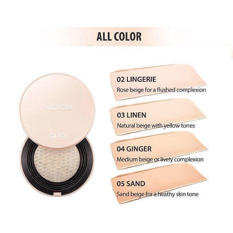 Phấn nước CUSHION CLIO NUDISM VELVETWEAR FOUNDATION | BigBuy360 - bigbuy360.vn
