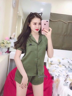 Bộ lụa viền bèo loại đẹp