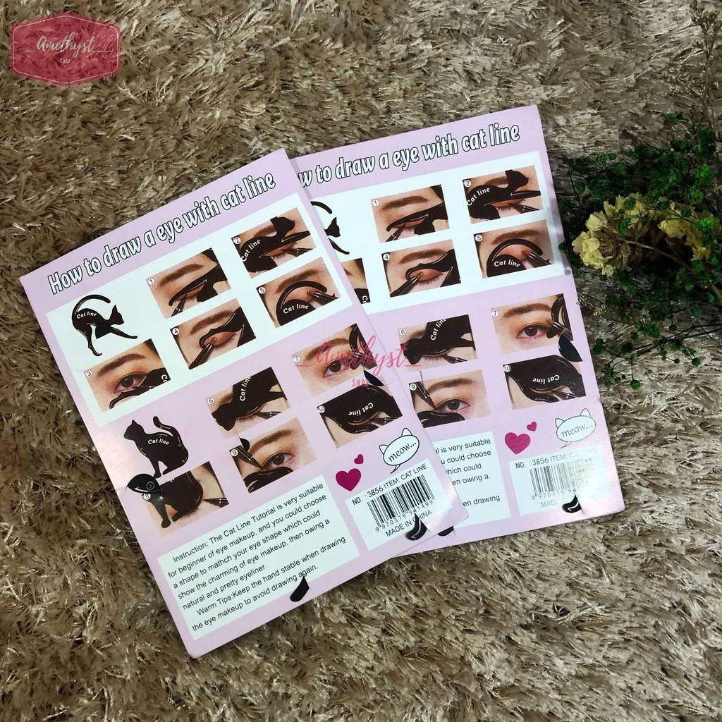 Set 2 Khuôn Kẻ Eyeliner, Tô Bầu Mắt Hình Mèo Cat Line | BigBuy360 - bigbuy360.vn