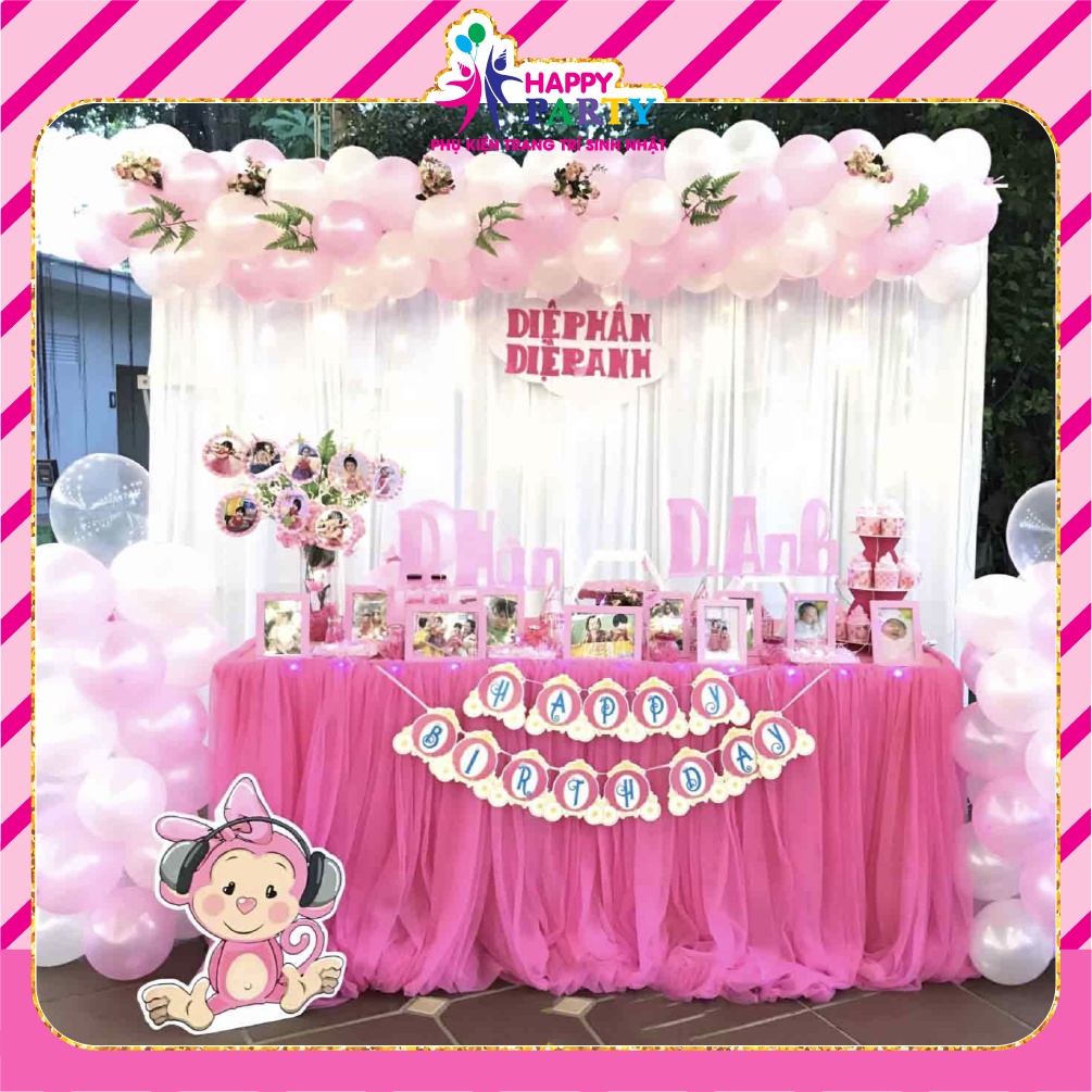 Dây chữ Happy Birthday trang trí sinh nhật, trang trí thôi nôi cho bé trai siêu đẹp nhiều mẫu, chiều dài 1,5m