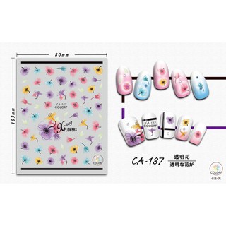 Sticker dán móng 3D hoạ tiết các loài hoa