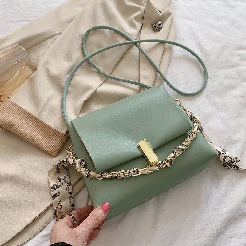 M6_Túi Xách Quai Ngang Da Pu Tự May Handmade