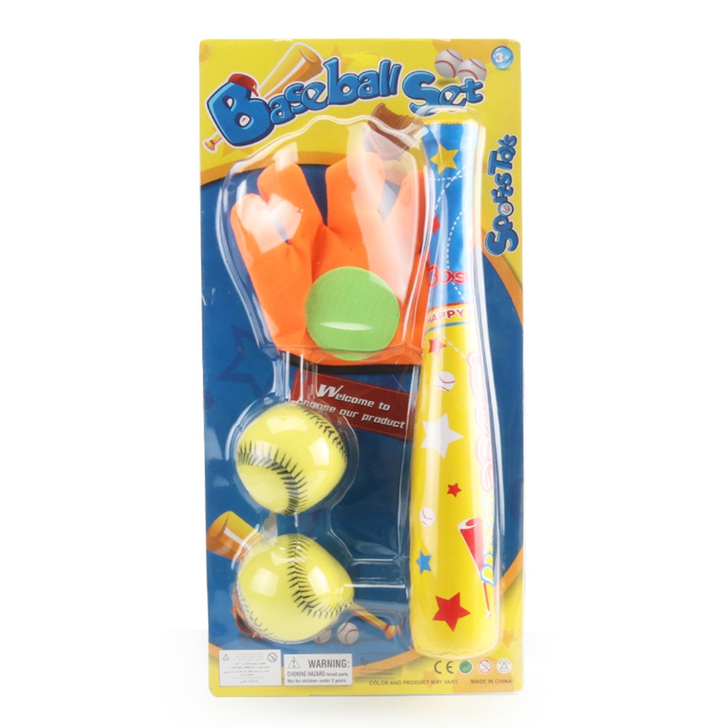 [Mapde] 4pcs/set Baby Baseball Toys Set Soft Baseball Sport Toys Children Bat Gloves Ball Kit Kids School Game Playing