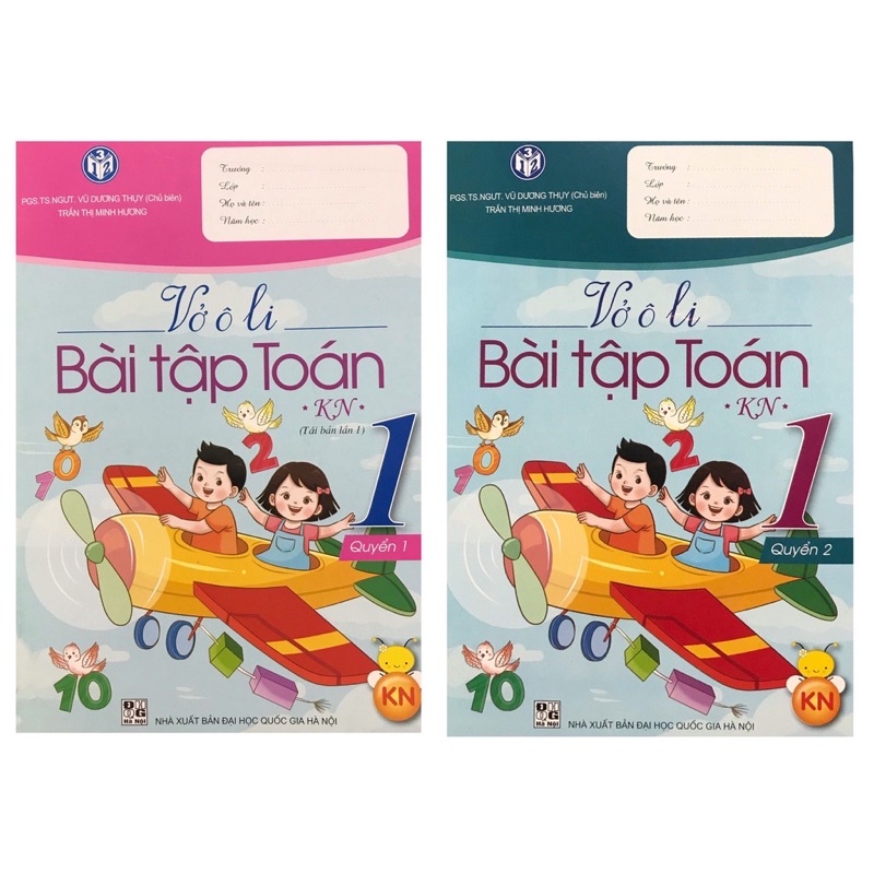 Sách - (Combo 2 tập) Vở Ô Li Bài Tập Toán Lớp 1 (Kết Nối)