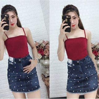 Crop Áo 2 Dây Ngang