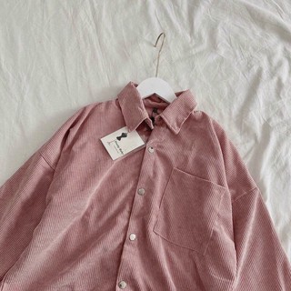 🔅Áo Sơ Mi Nhung Gân Form Unisex