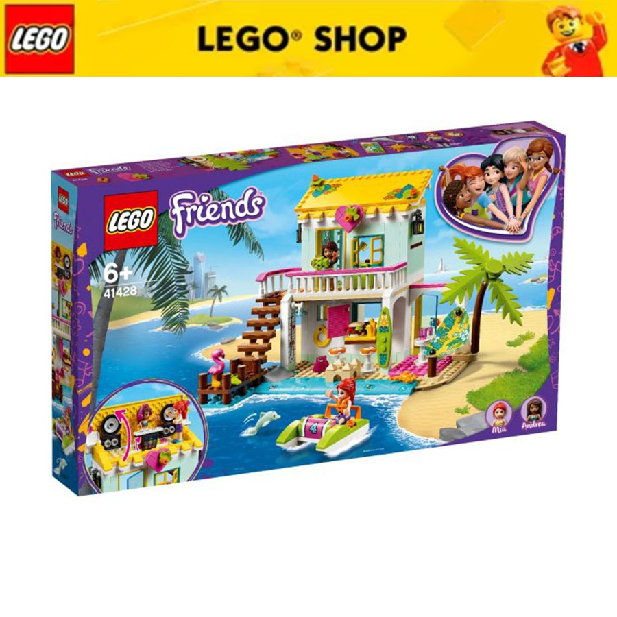 LEGO FRIENDS 41428 Ngôi Nhà Bãi Biển ( 444 Chi tiết) Đồ chơi lắp ráp ngôi nhà búp bê cho bé gái