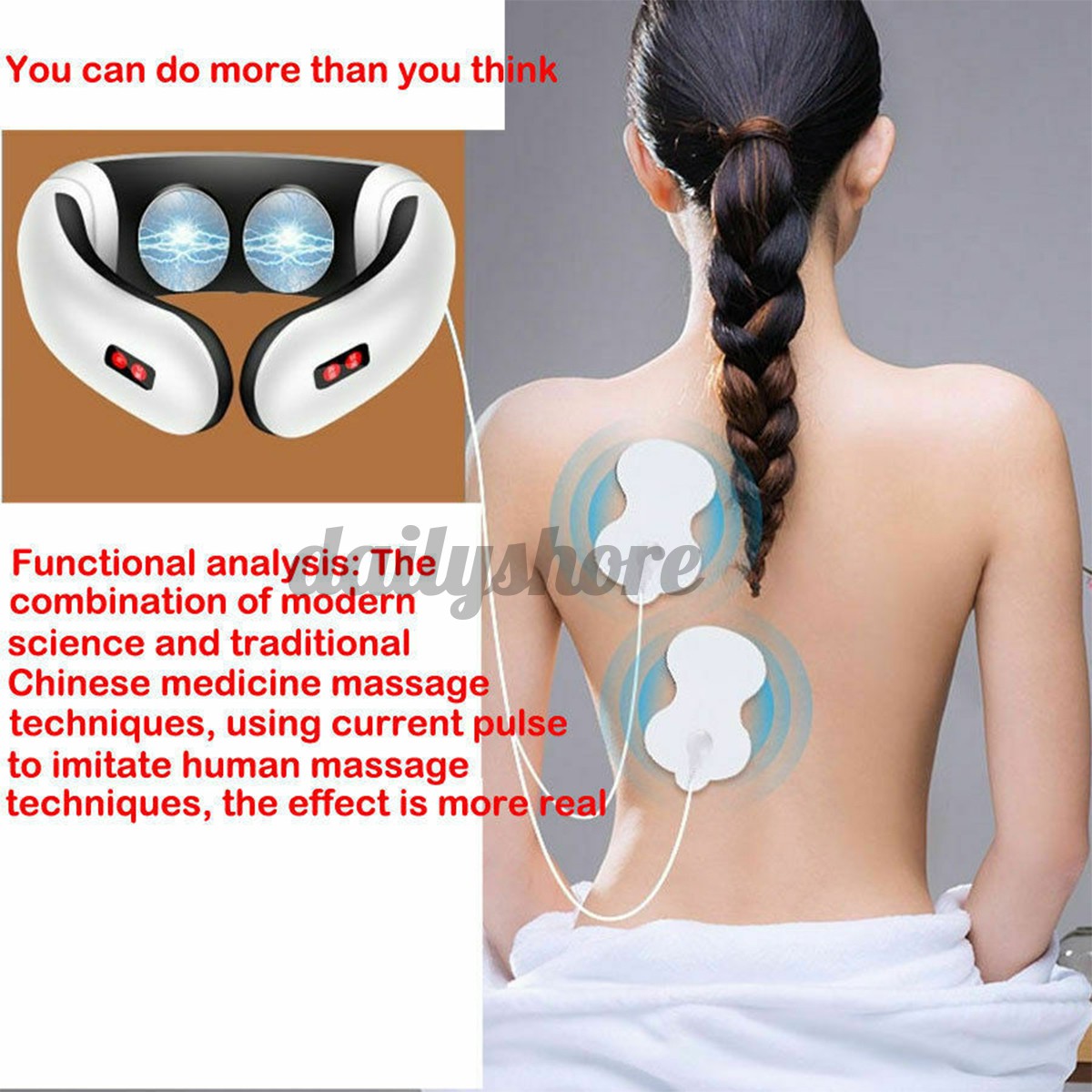 Electric Cervical Neck Massager Body Shoulder Relax Massage Magnetic Therapy		