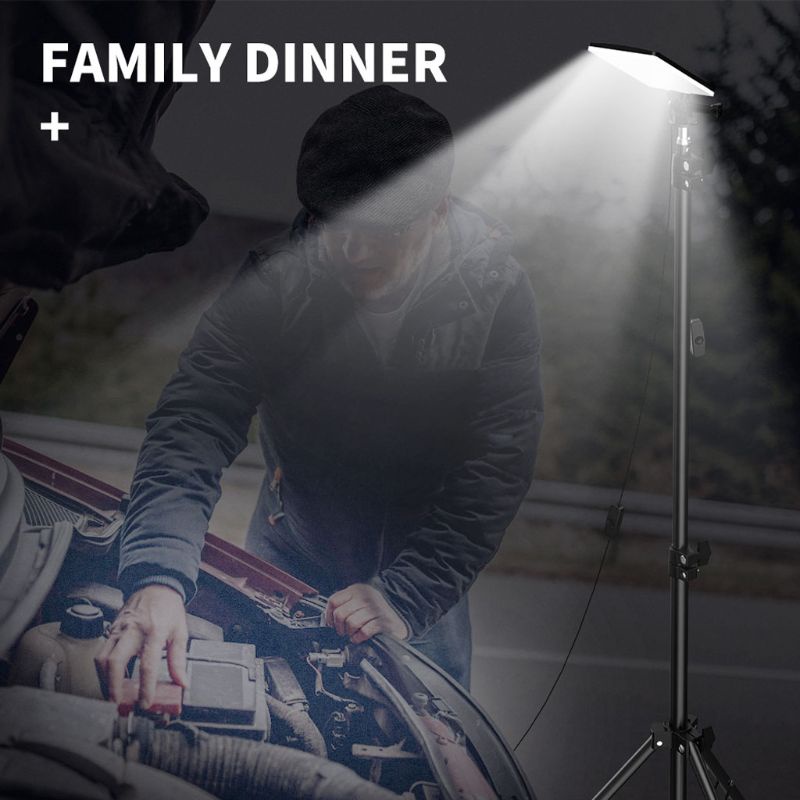 Đèn chiếu sáng 84 bóng LED với giá đỡ 3 chân 2m sạc USB cho quay video chụp ảnh dã ngoại cắm trại ngoài trời