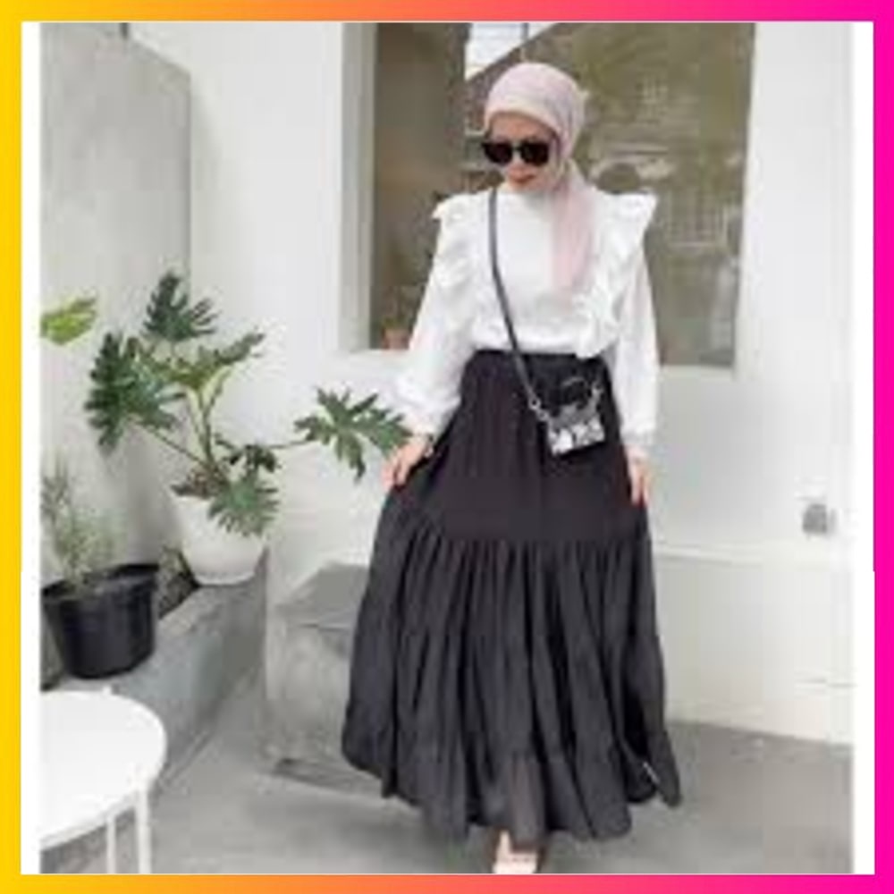 Chân váy Maxi dài xếp ly thời trang nữ tính