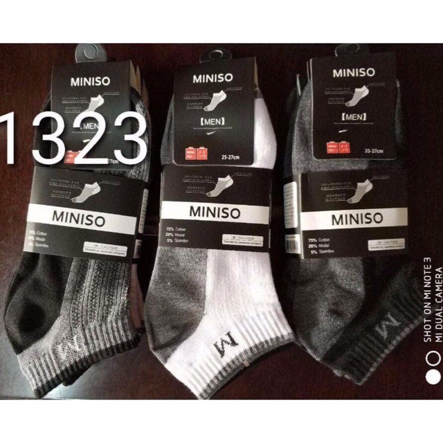 (Bán Buôn Sỉ) Set 8 Đôi Tất Miniso Cổ Ngắn Cao Cấp