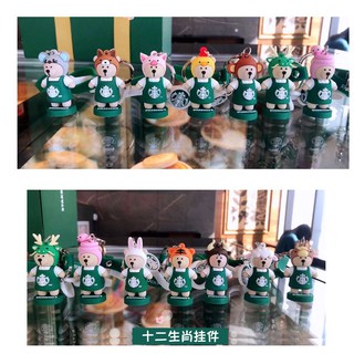 {HÀNG CÓ SẴN} Móc khoá starbucks 12 con giáp
