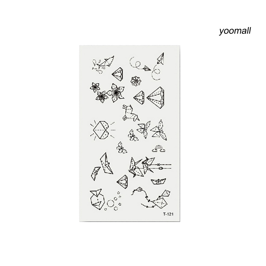 [Hàng mới về] Tờ Hình Xăm Dán Tạm Thời Chống Nước Hình Bóng Đèn / Cá Voi / Hoa Mận Dễ Thương