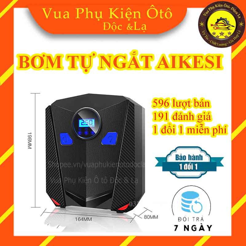 Bơm ô tô Aikesi, bơm lốp ô tô Steelmate 12V đồng hồ điện tử tự ngắt, đồng hồ kim cơ