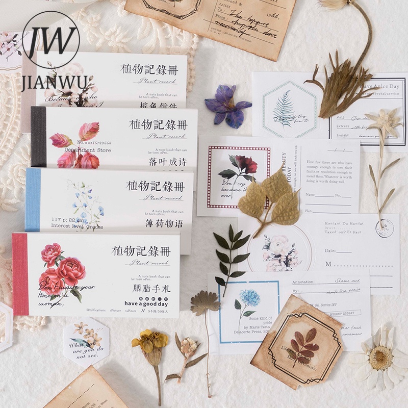 Bộ 50 Giấy Ghi Chú Họa Tiết Cây Cối Cổ Điển Sáng Tạo