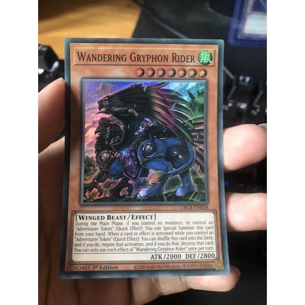 Thẻ bài Yugioh Wandering Gryphon Rider – Super Rare