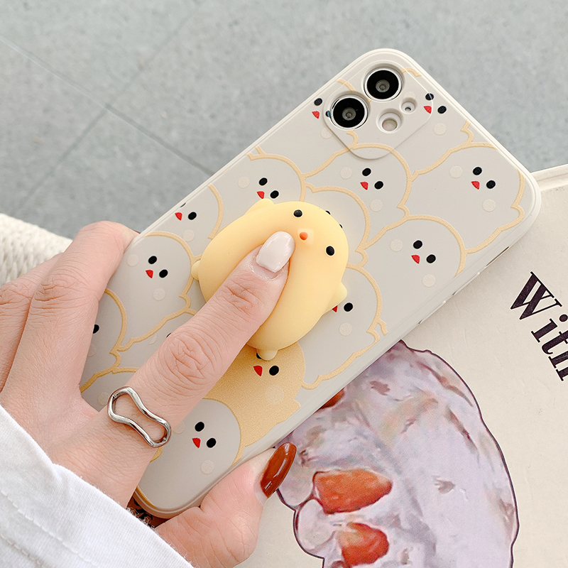 Ốp lưng silicon mềm phối hình chú gà ngộ nghĩnh cho iPhone 12 Pro Max Mini Se2020 11pro Max X Xr Xs Max 7 8 Plus | BigBuy360 - bigbuy360.vn