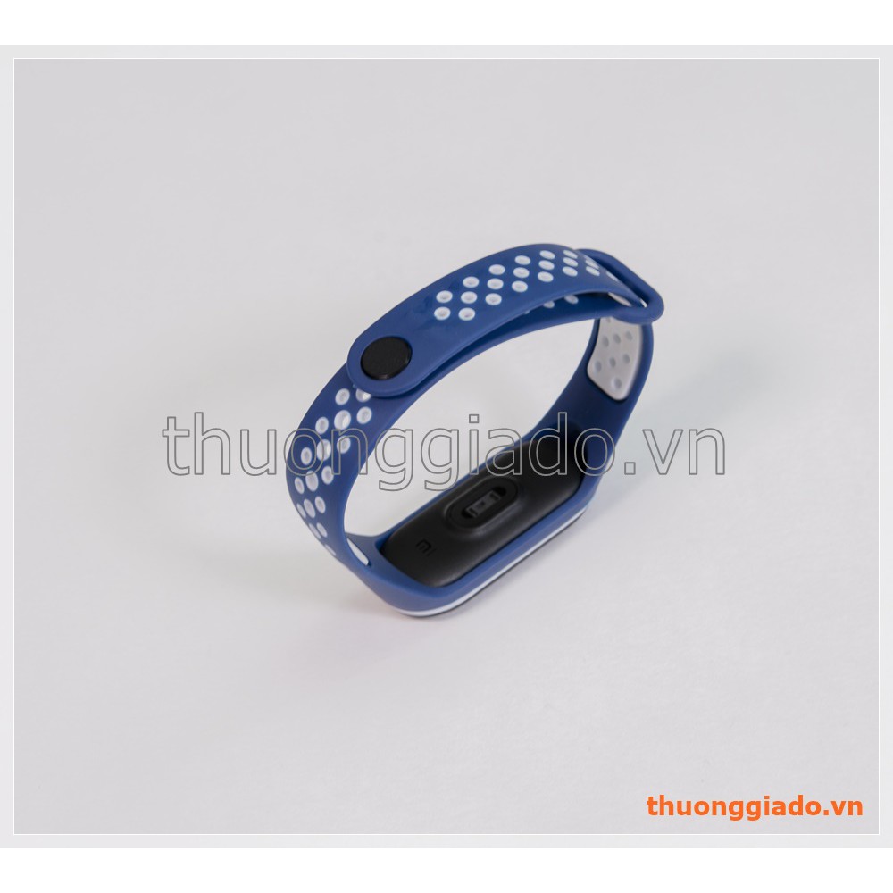 Dây đeo tay thay thế cho Mi Band 3 (dây cao su, phong cách thể thao Nike)