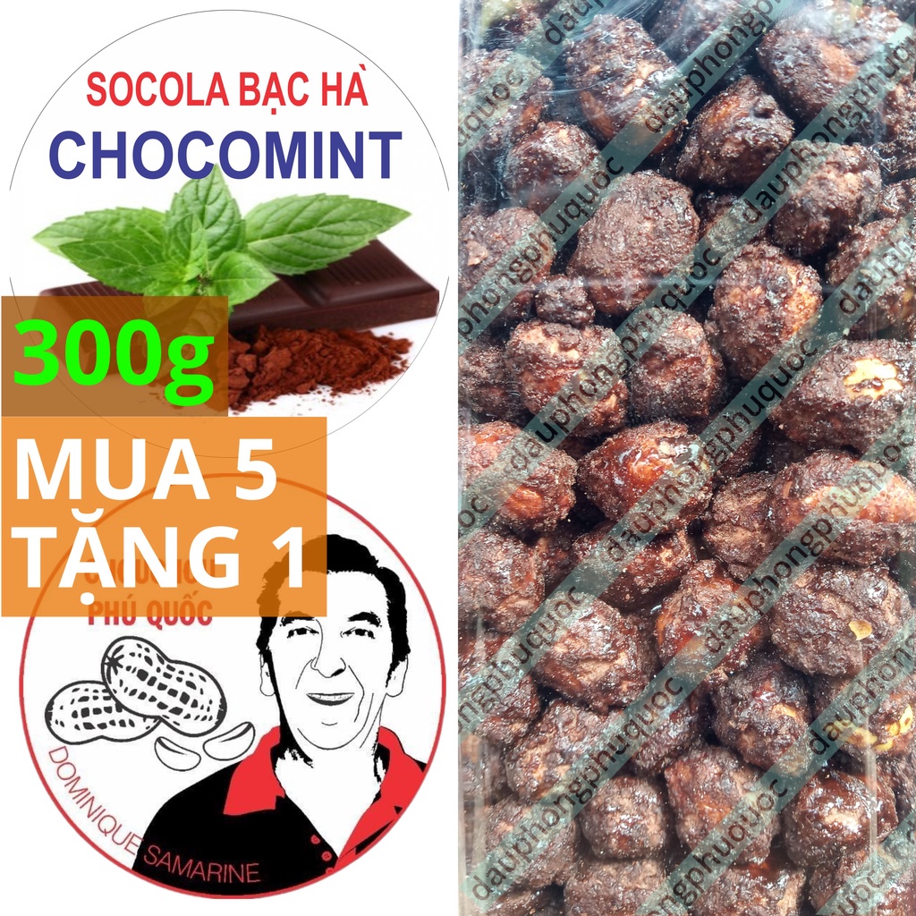 Đậu phộng socola - bạc hà CHOUCHOU PHÚ QUỐC ÔNG TÂY - hũ 300g