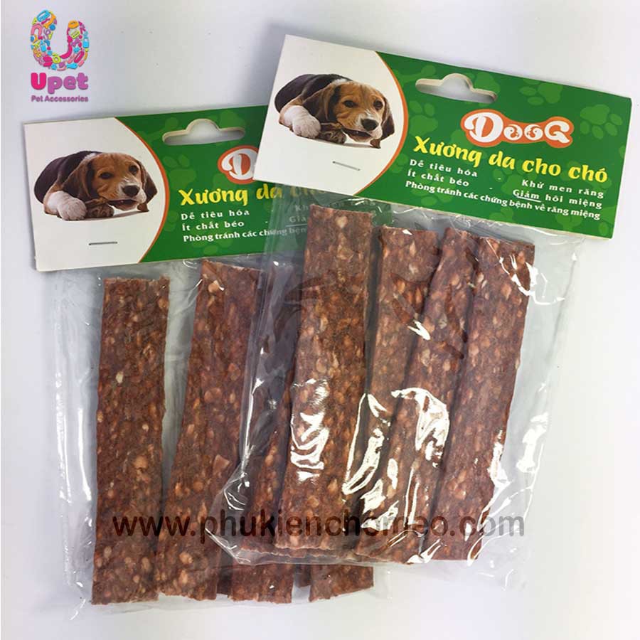Xương doog que dẹt màu nâu cho chó gặm 5'' ( 6c/túi)