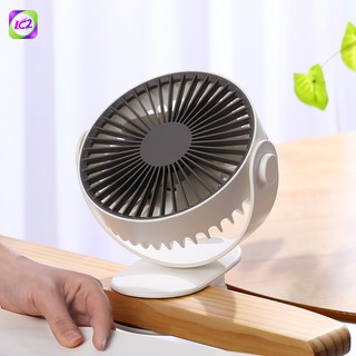 Quạt mini để bàn xoay 360 độ 2000mAh có kẹp tiện lợi