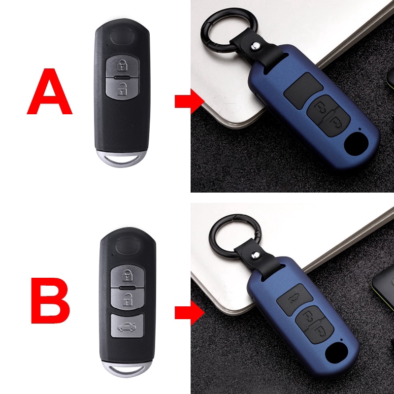Mazda Car Key Cover ABS Silicone Car Remote Key Case Fob Cover For Mazda 2 3 6 Atenza Axela CX3 CX3 CX5 CX5 CX 5 CX7 CX8 CX9 MX5 keychain