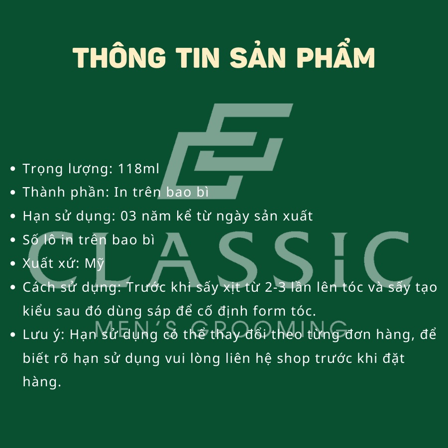 Xịt tạo kiểu SHEHVOO Voluminous Sea Salt Spray